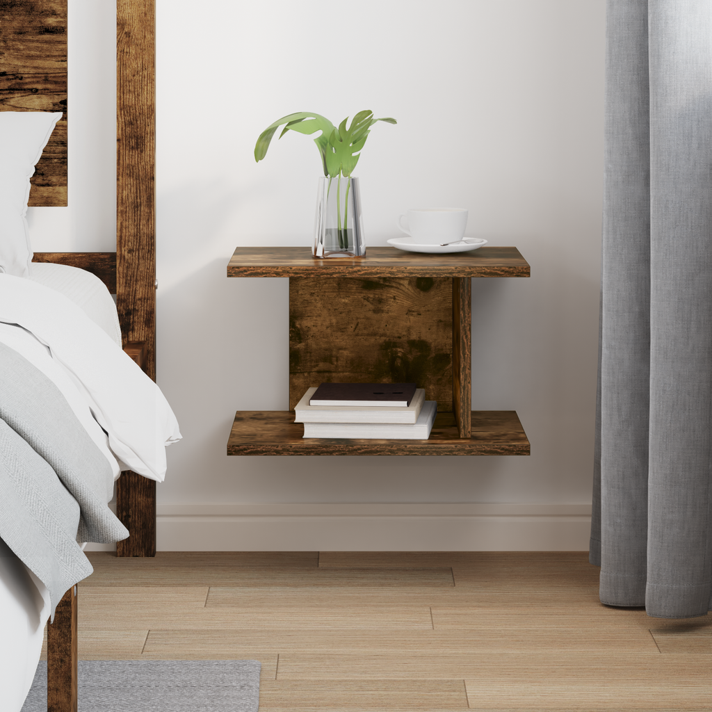 vidaXL Stolik nocny Dąb wędzony 40 x 30 x 25 cm Drewno inżynieryjne