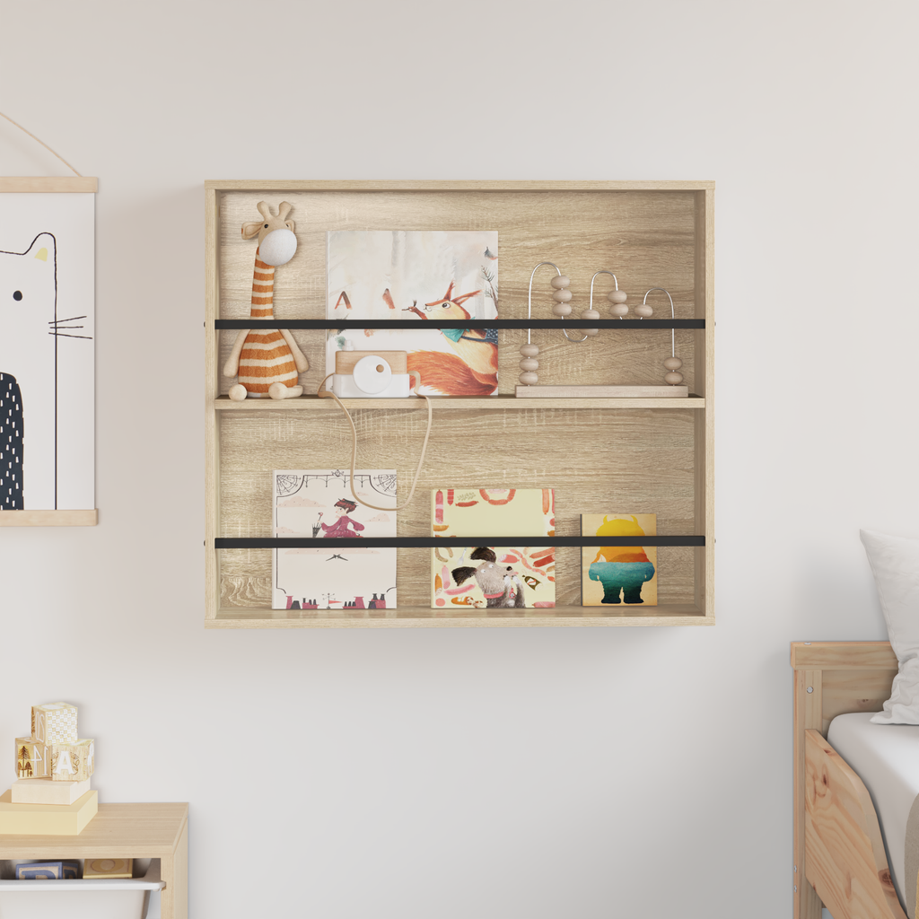 vidaXL Regał na gazety Dąb Sonoma 80 x 12 x 70 cm Drewno inżynieryjne