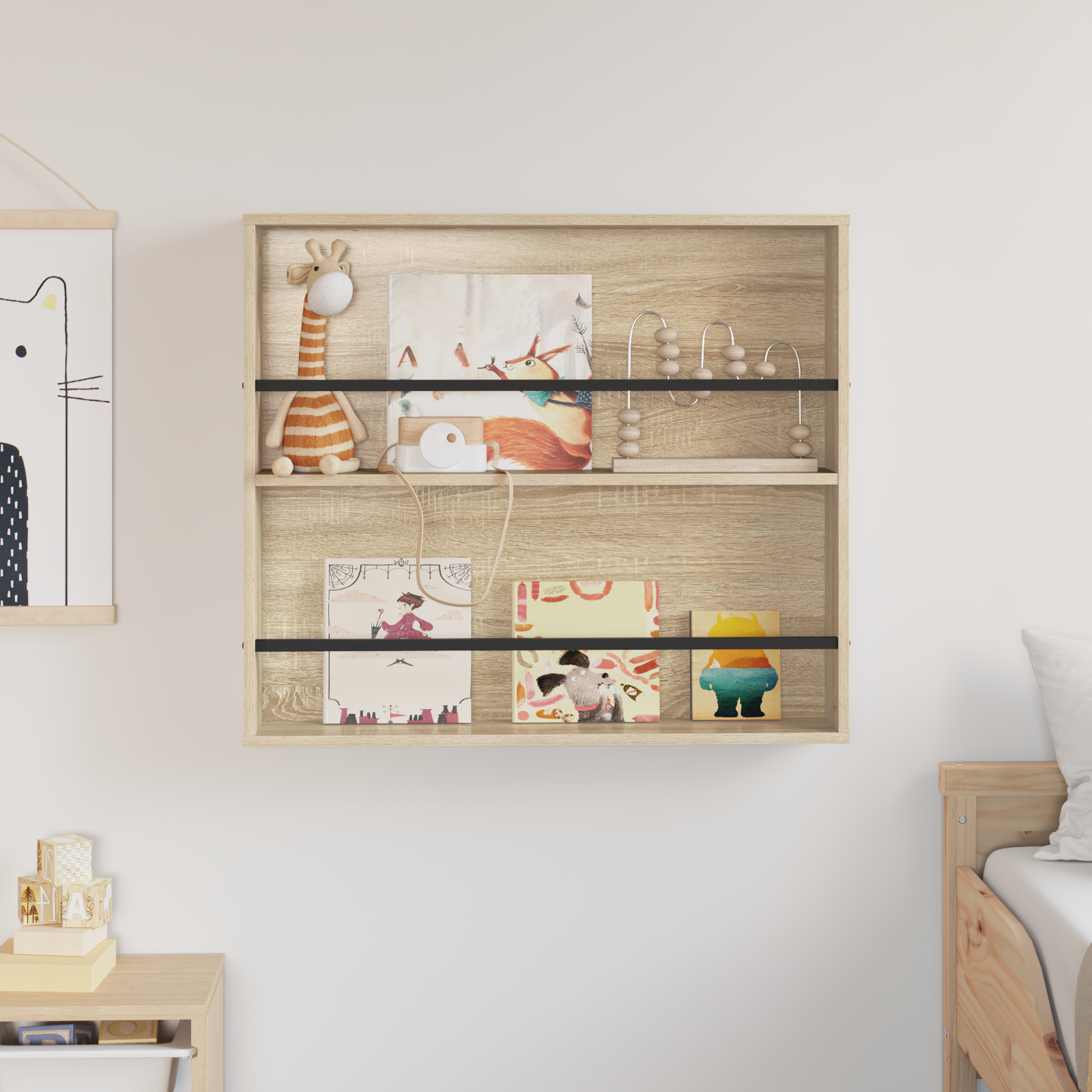 vidaXL Regał na gazety Dąb Sonoma 80 x 12 x 70 cm Drewno inżynieryjne