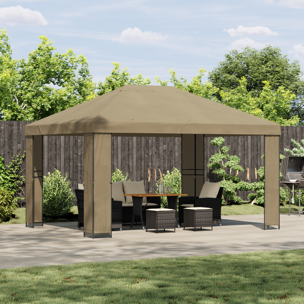vidaXL Altana 4 × 3 m Beżowy Poliester i Stal 190 gsm