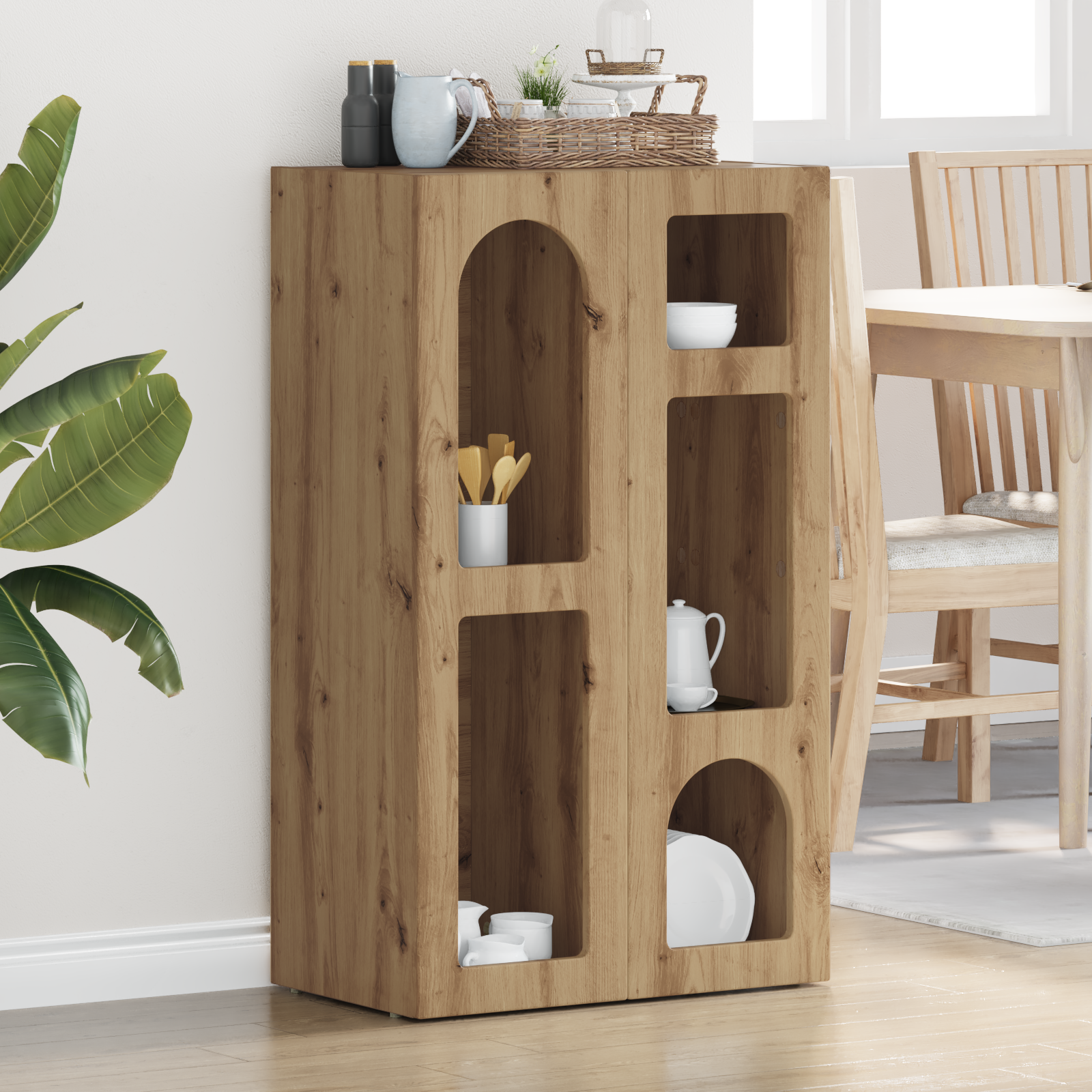 vidaXL Bufet ELST Dąb rzemieślniczy 59 x 35 x 100,5 cm