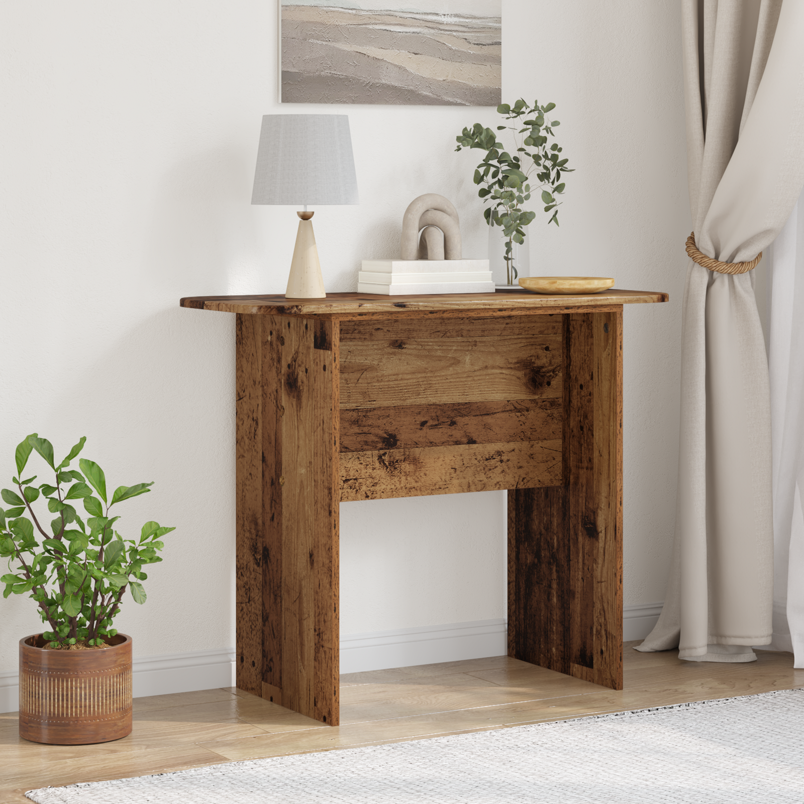 vidaXL Konsola Stare drewno 93 x 40 x 75 cm Drewno inżynieryjne