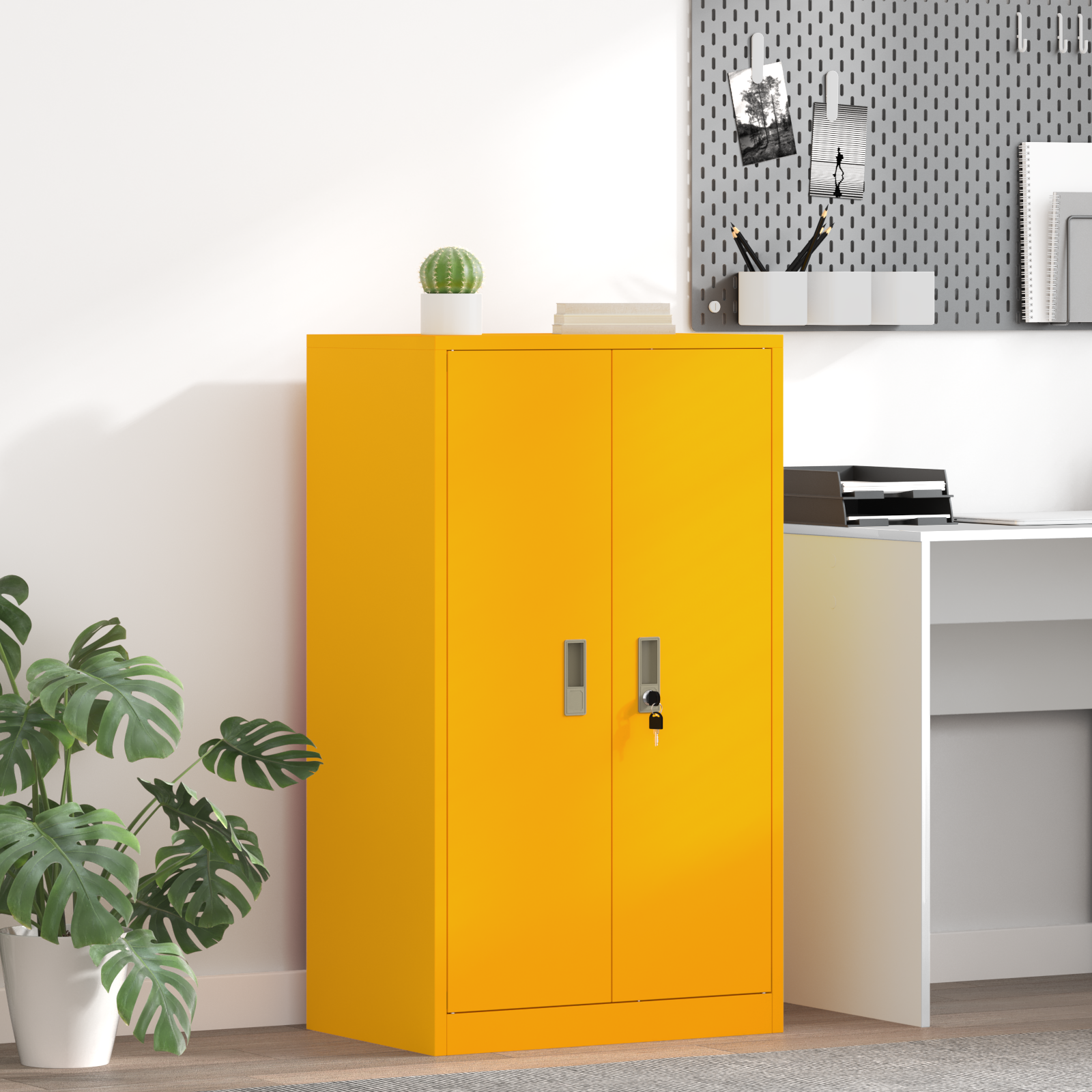 vidaXL Szafka do przechowywania Musztardowy Żółty 60 x 40 x 105 cm