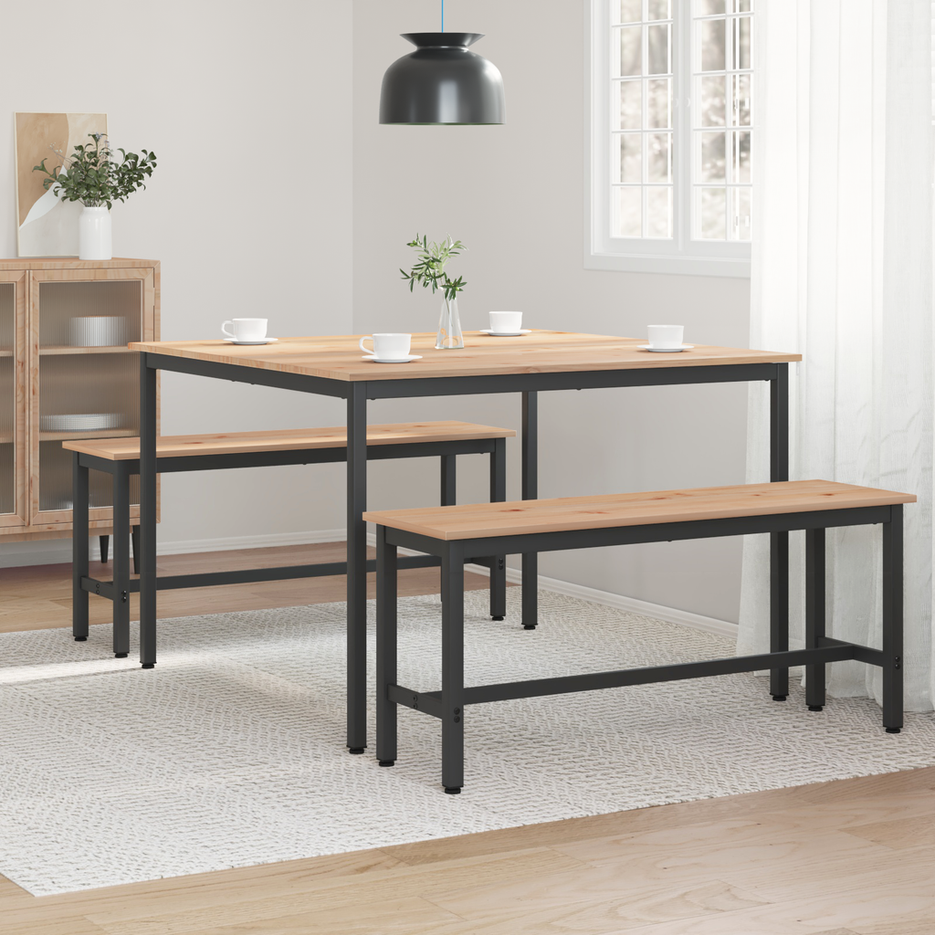 vidaXL Stół jadalny Naturalny 110 x 110 x 75 cm Lite drewno sosnowe