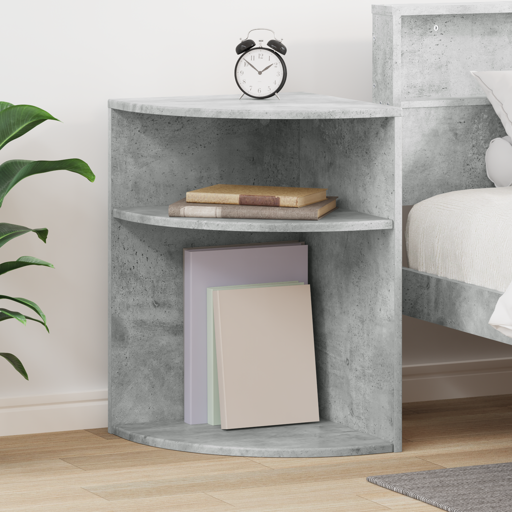 vidaXL Stolik końcowy Betonowy szary 39,7 x 39,7 x 60 cm