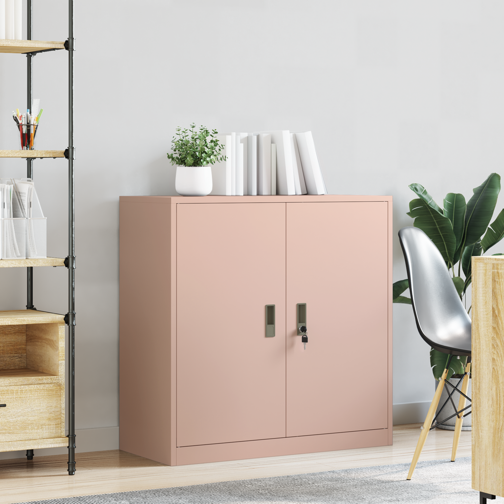 vidaXL Szafka do przechowywania Różowy 90 x 40 x 90 cm Stal