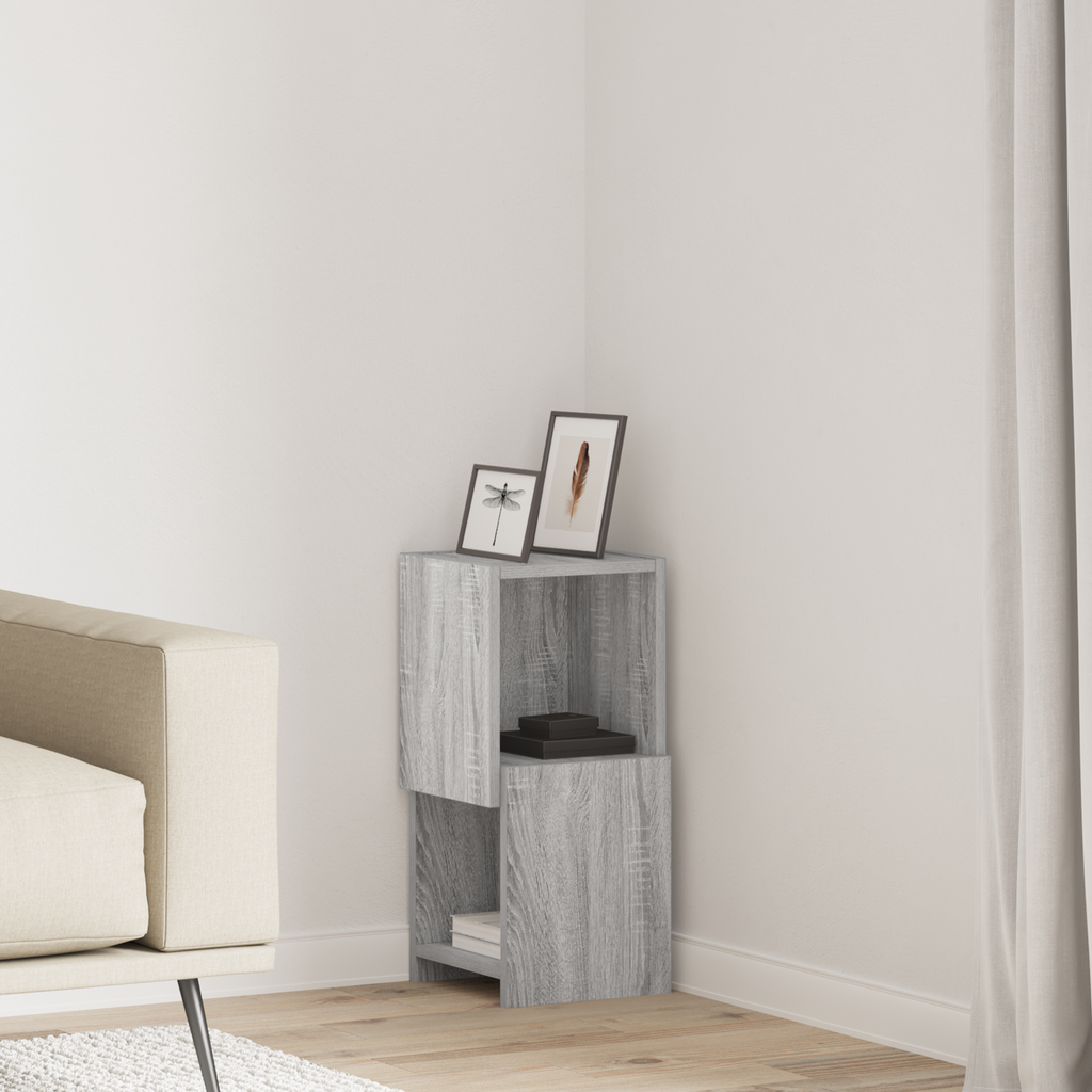 vidaXL Szafka narożna 25,5x25x55cm Drewno inżynieryjne Szary Sonoma