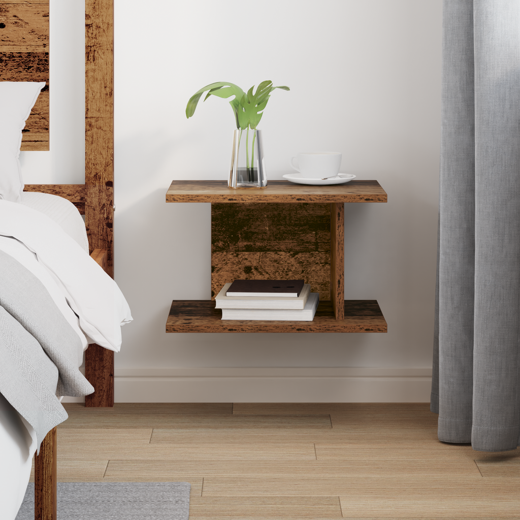 vidaXL Stolik nocny Stare drewno 40 x 30 x 25 cm Drewno inżynieryjne