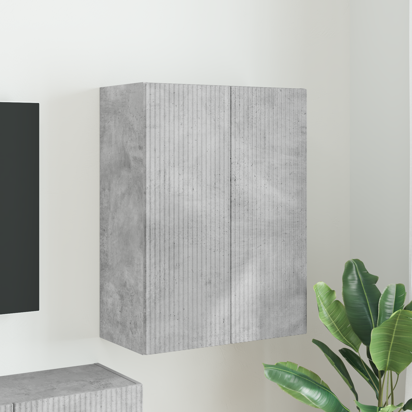 vidaXL Szafka pod telewizor 59,5 x 31 x 80 cm Betonowy szary