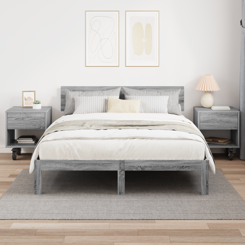vidaXL Stolik nocny 2 szt. Szary Sonoma 40,5 x 40 x 48 cm