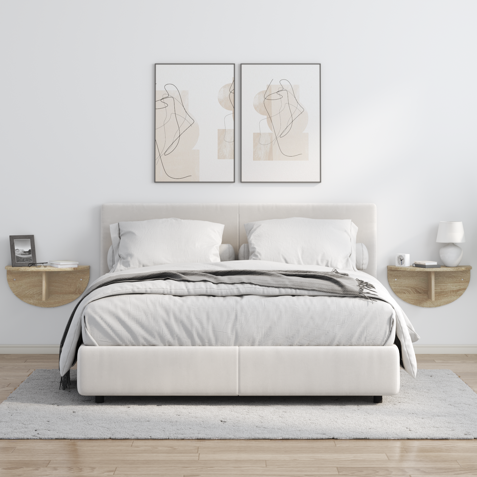 vidaXL Półka ścienna Do montażu na ścianie Dąb Sonoma 48 x 24 x 24 cm