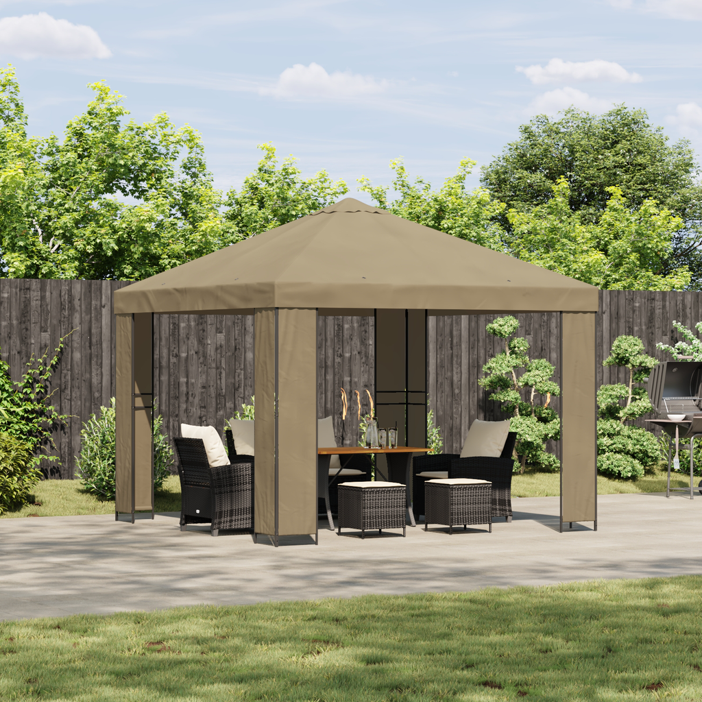 vidaXL Altana 3 x 3 m Beżowy Poliester i Stal 190 gsm