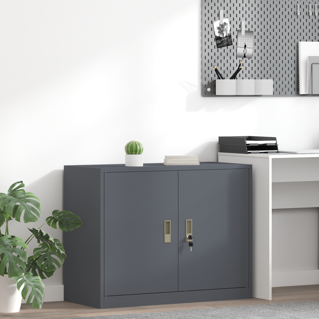 vidaXL Szafka do przechowywania Antracyt 90 x 40 x 70 cm Stal