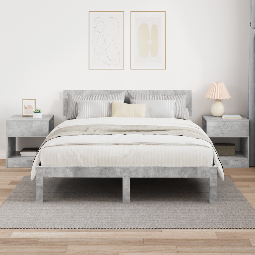 vidaXL Stolik końcowy 2 szt. Betonowy szary 40,5 x 40 x 45 cm