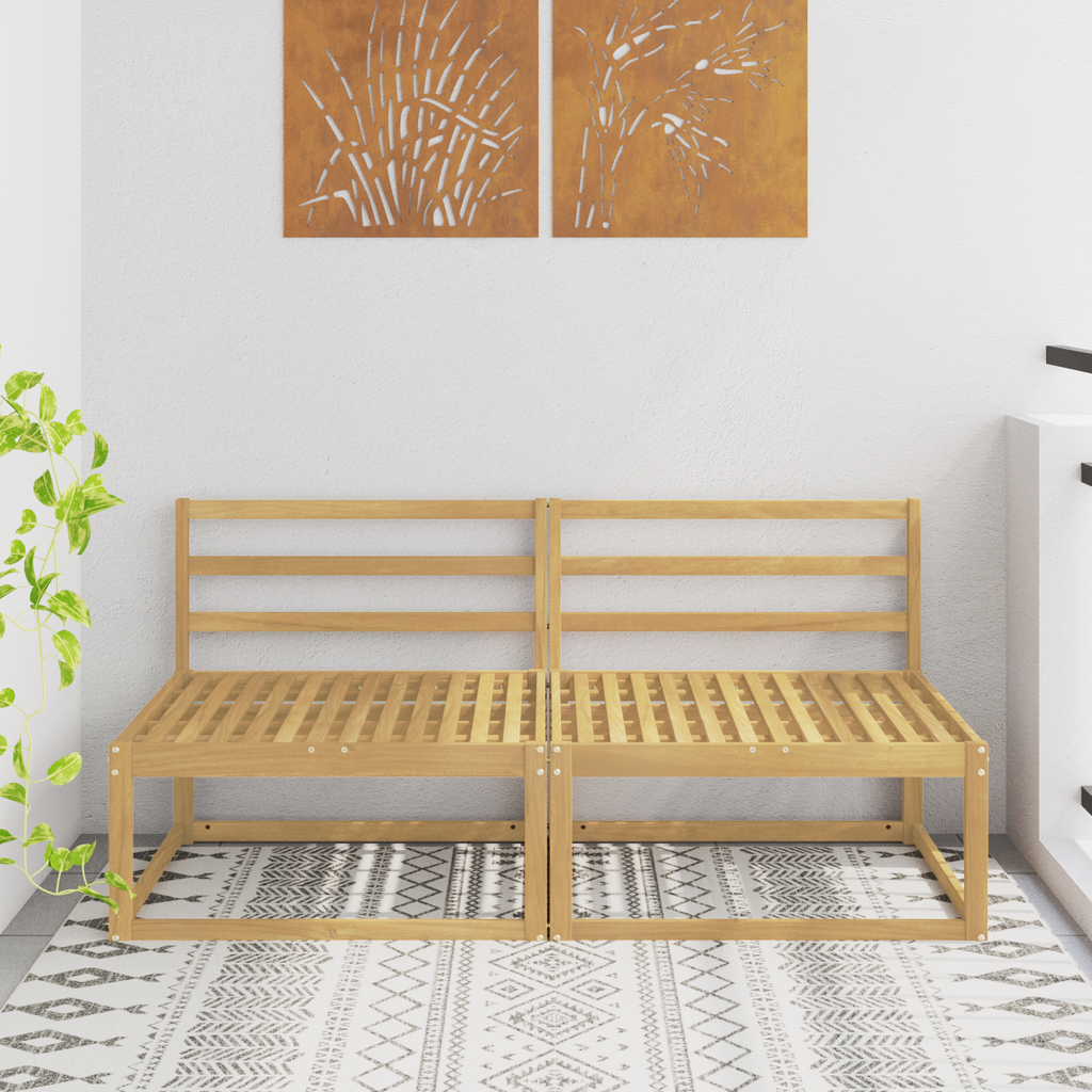 vidaXL Środkowa sofa ogrodowa Biały 158 x 83 x 73 cm