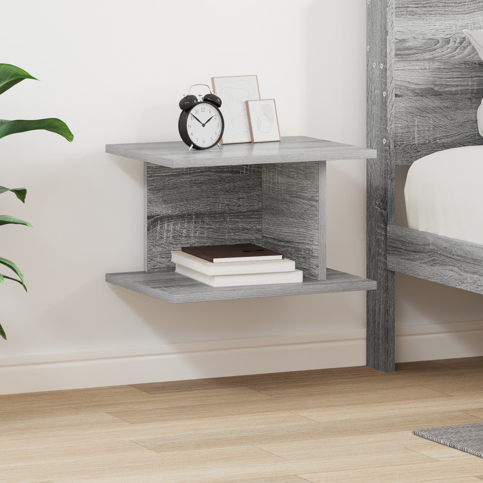 vidaXL Stolik nocny Szary Sonoma 40 x 30 x 25 cm Drewno inżynieryjne
