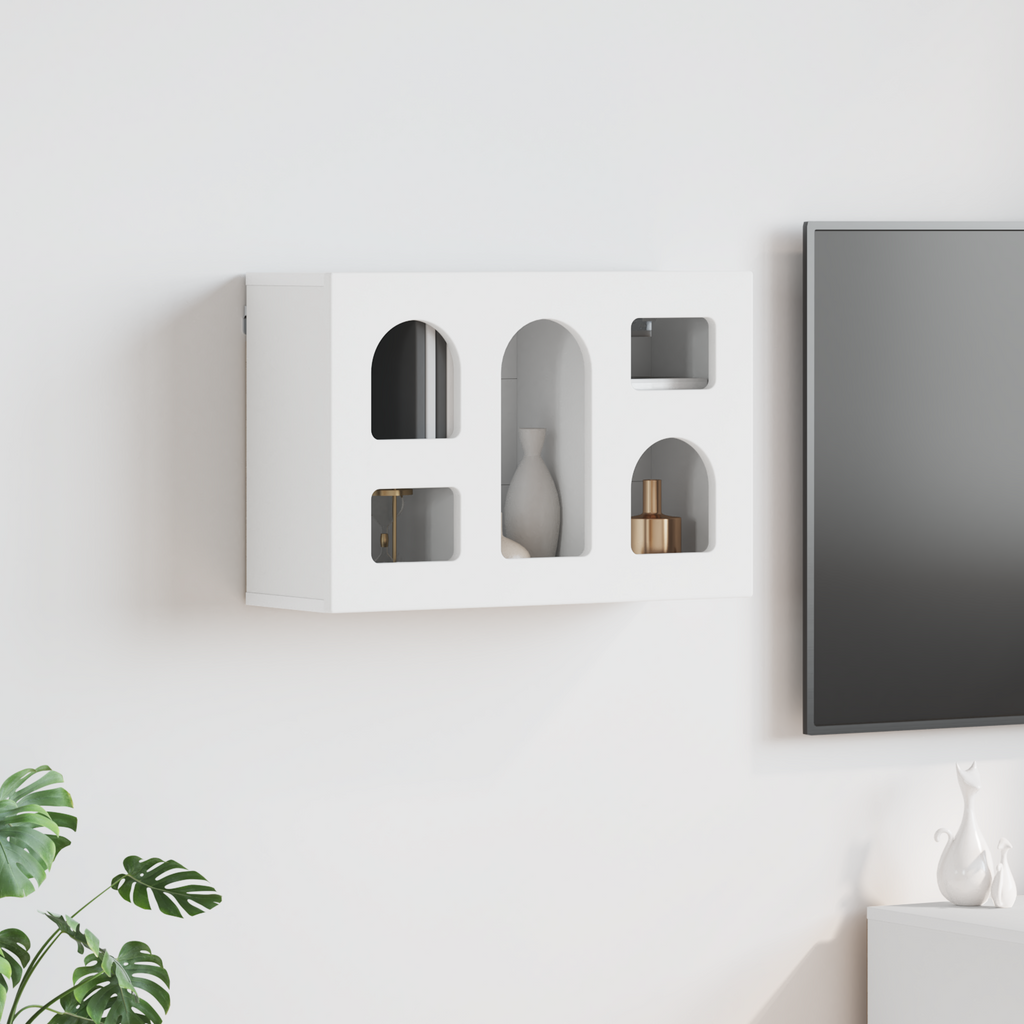 vidaXL Szafka wisząca ELST Biały 60 x 20 x 40 cm Drewno inżynieryjne
