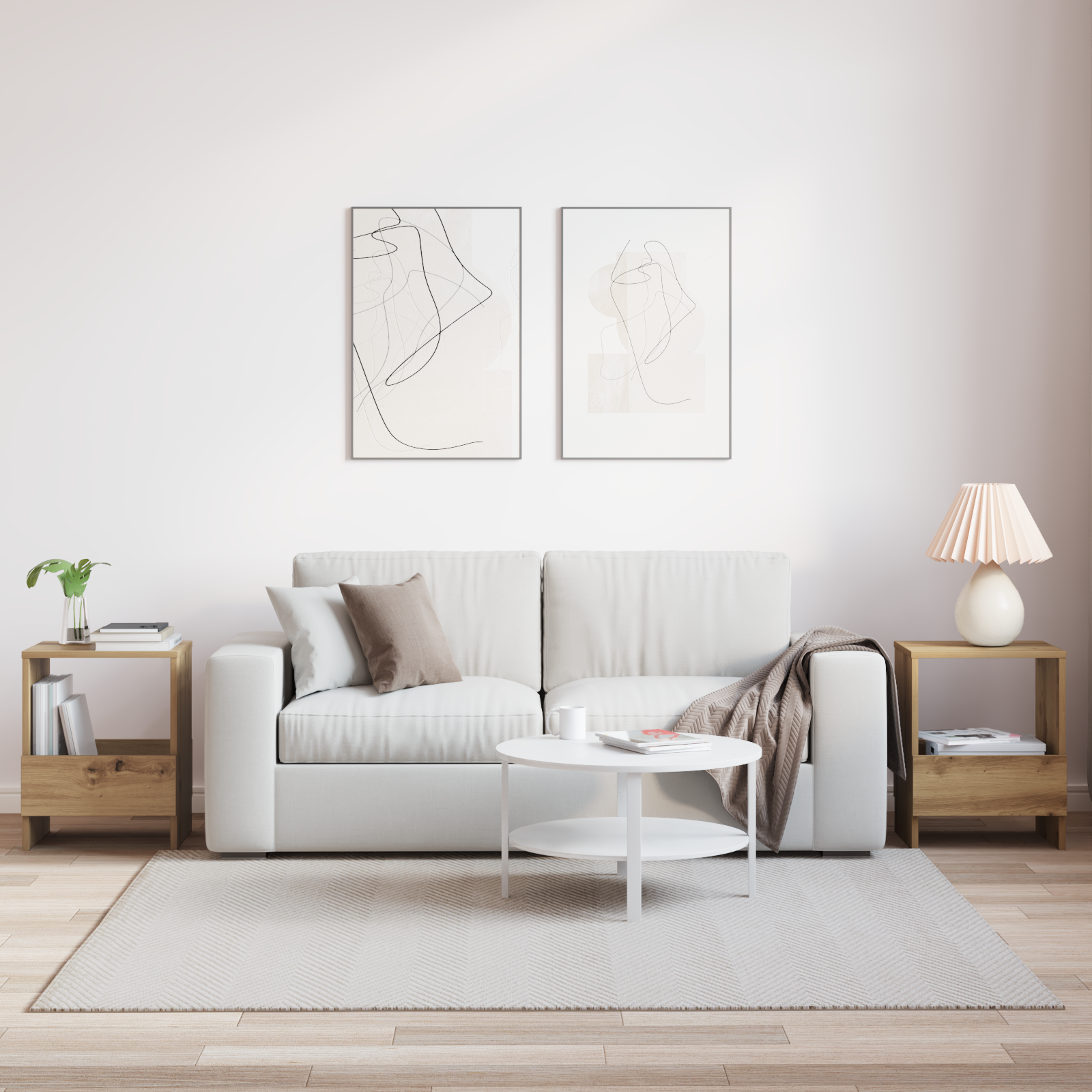 vidaXL Regał na gazety 2 szt. Dąb rzemieślniczy 35 x 30 x 45 cm