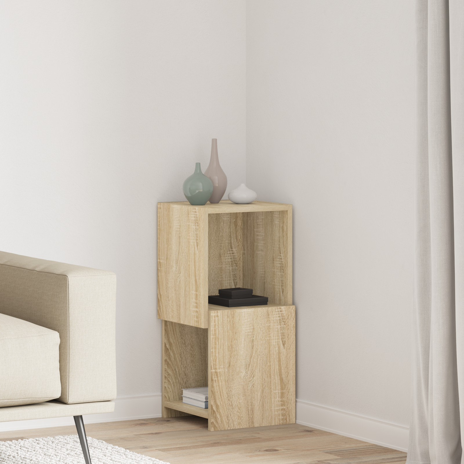 vidaXL Szafka narożna 30,5x30x65cm Drewno inżynieryjne Dąb Sonoma