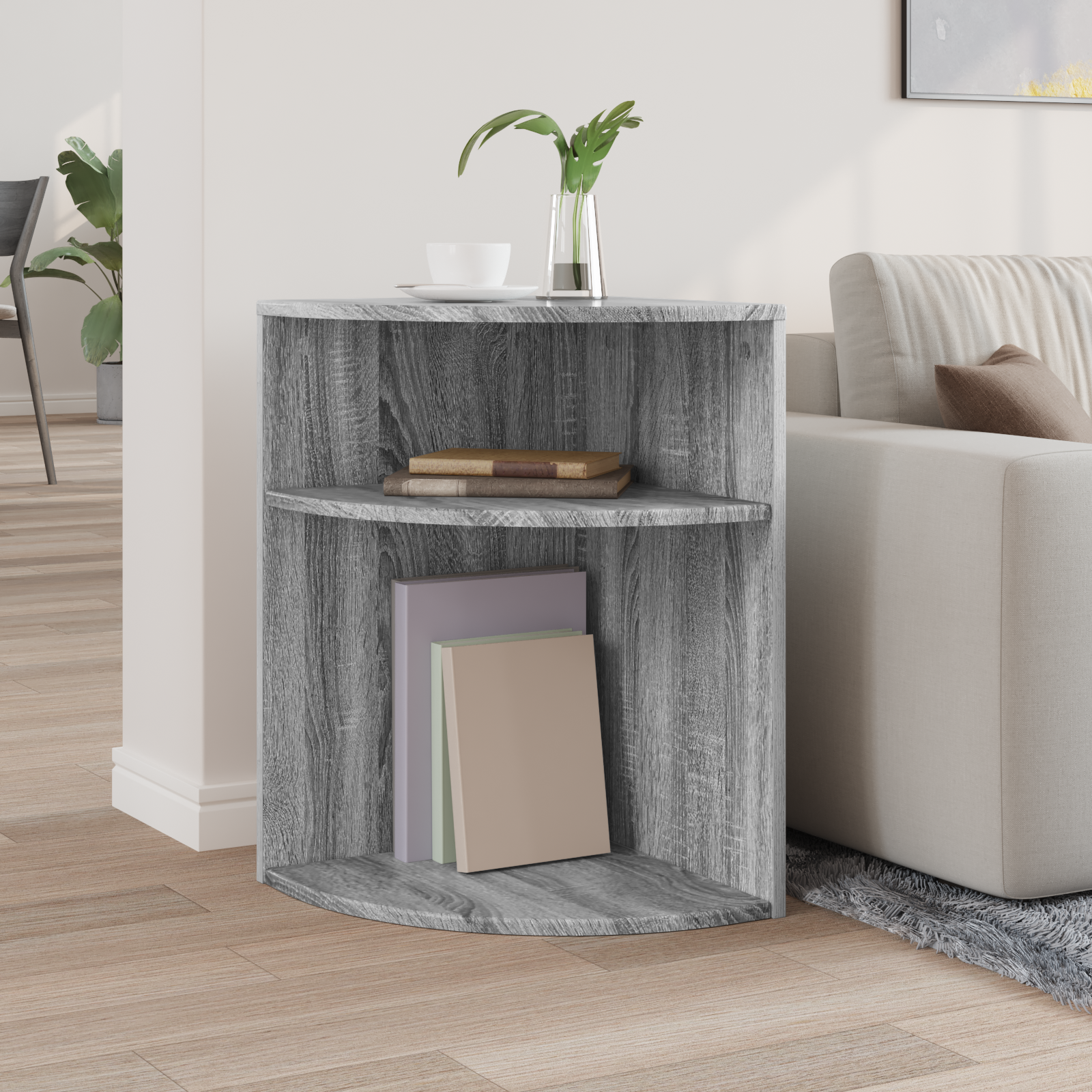 vidaXL Stolik końcowy Szary Sonoma 39,7 x 39,7 x 60 cm