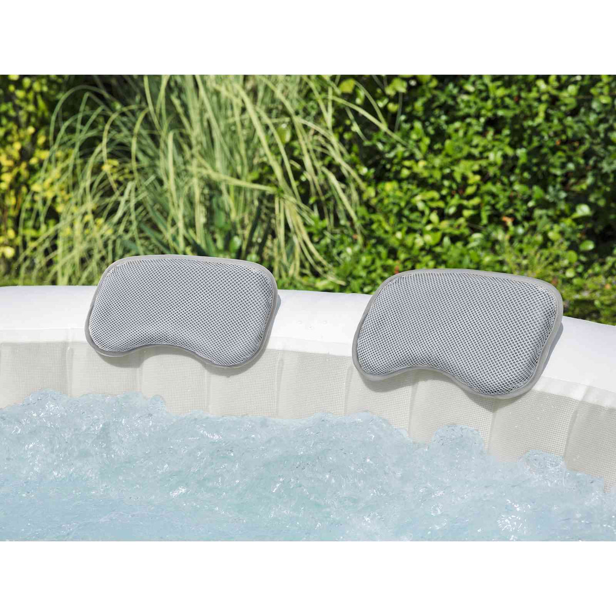 Bestway Poduszka do kąpieli spa 2 szt. Stal i PVC Szary