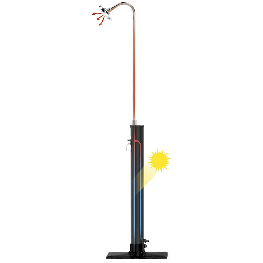 Bestway Solarny prysznic zewnętrzny Solar Flow, czarny, 8 L