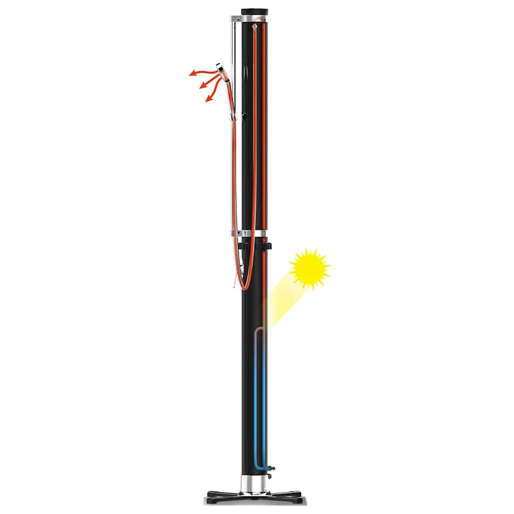 Bestway Solarny prysznic zewnętrzny Solar Flow, czarny, 20 L