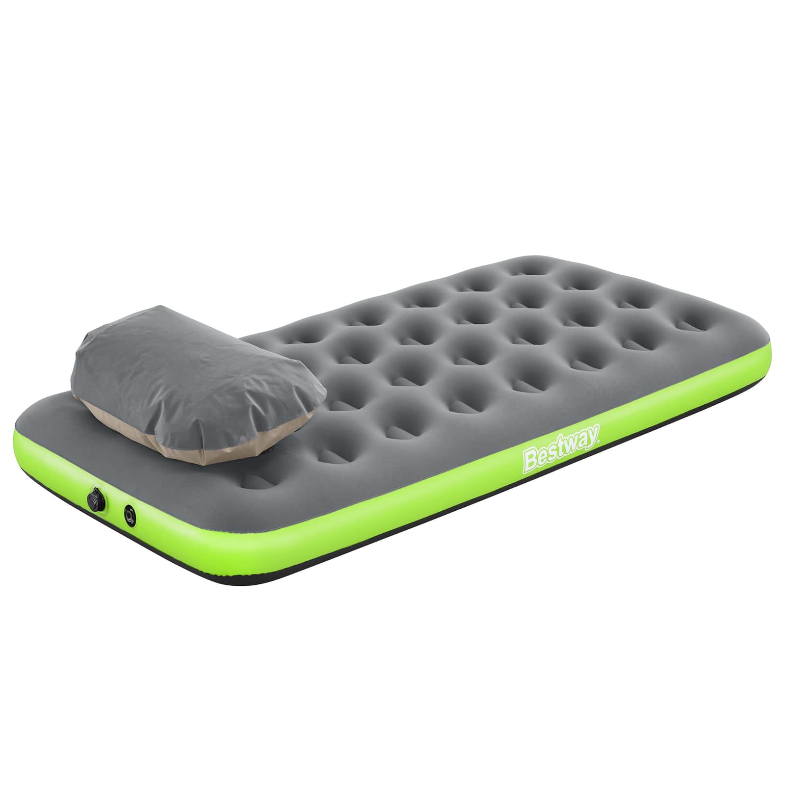 Bestway Materac powietrzny 1-osobowy 188 x 99 x 22 cm Szary i zielony