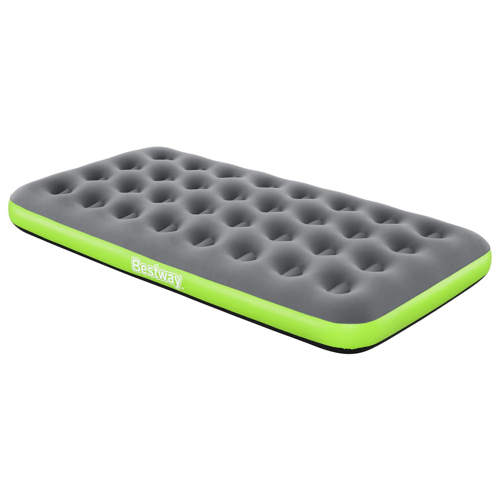 Bestway Materac powietrzny 1-osobowy 188 x 99 x 22 cm Szary i zielony