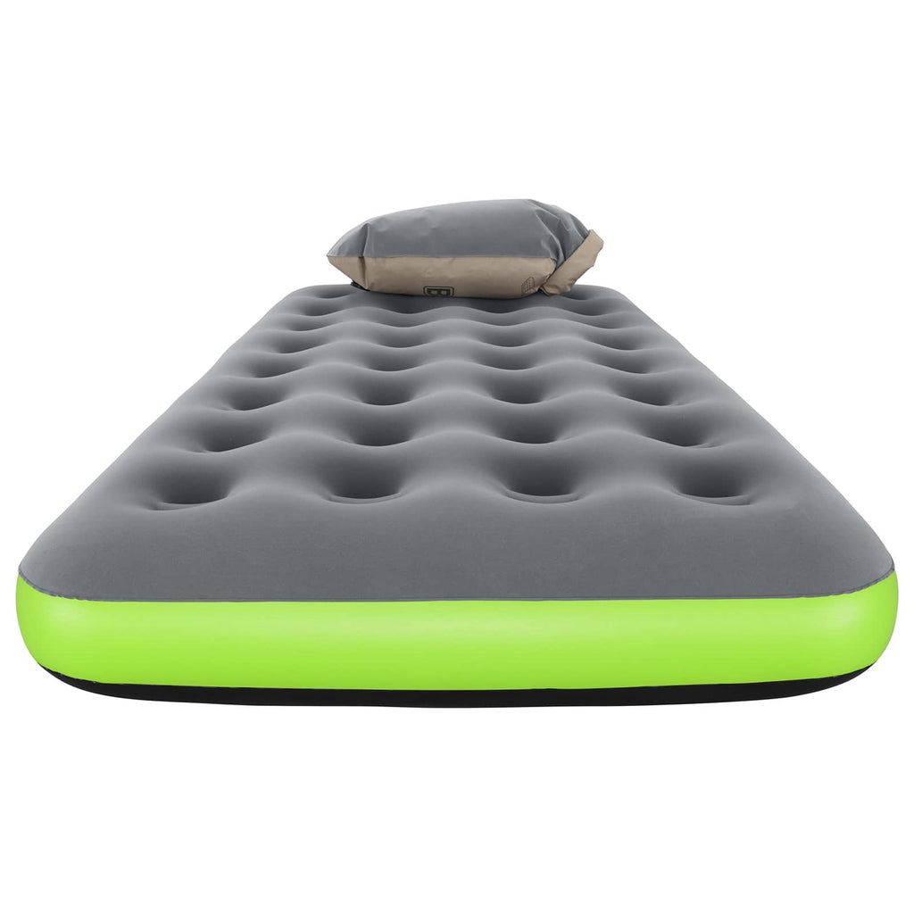 Bestway Materac powietrzny 1-osobowy 188 x 99 x 22 cm Szary i zielony