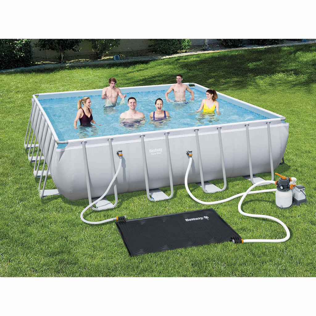 Bestway Słoneczna mata do podgrzewania basenu Czarny 110 x 171 cm PVC