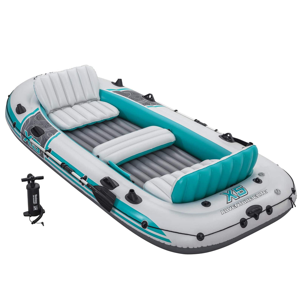 Bestway Pontoon dmuchany Szary i biały 3,64 x 1,66 m PVC