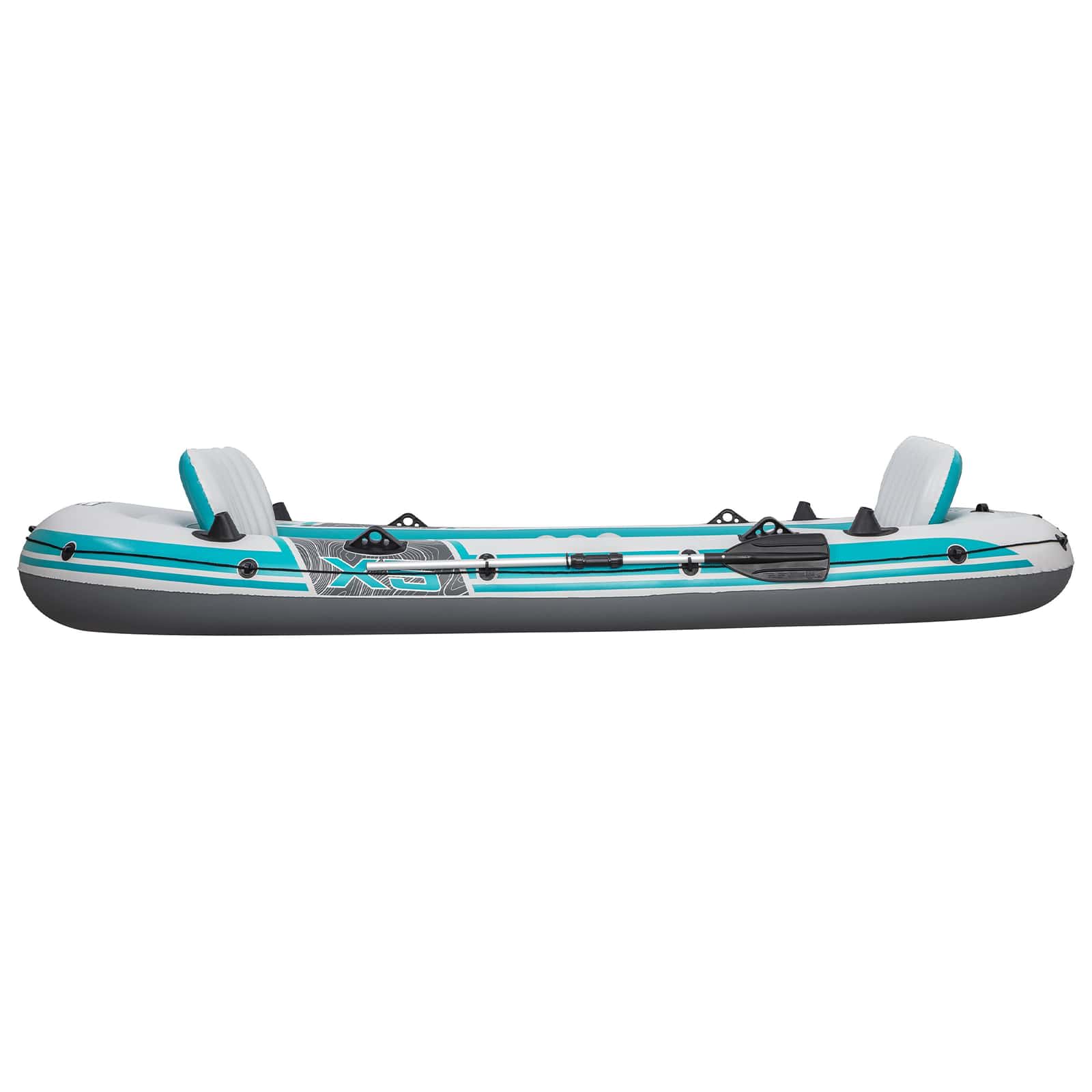 Bestway Pontoon dmuchany Szary i biały 3,64 x 1,66 m PVC