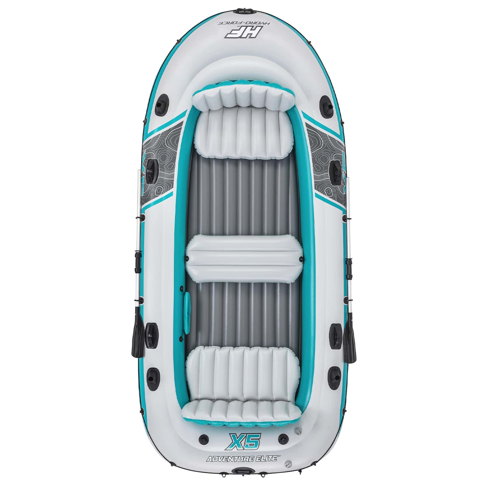 Bestway Pontoon dmuchany Szary i biały 3,64 x 1,66 m PVC