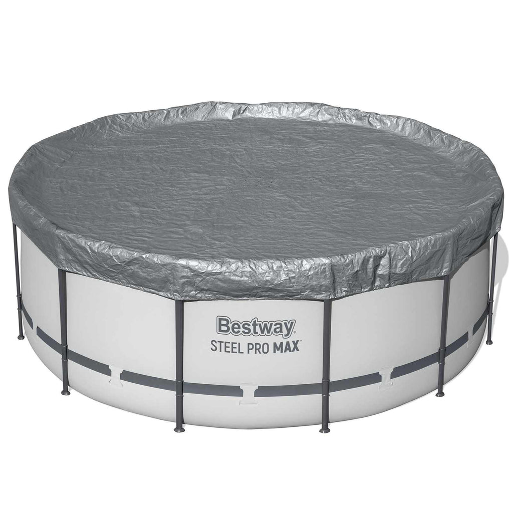 Bestway Pokrywa Basenowa Ø3,66 m Okrągły Poliester Szary