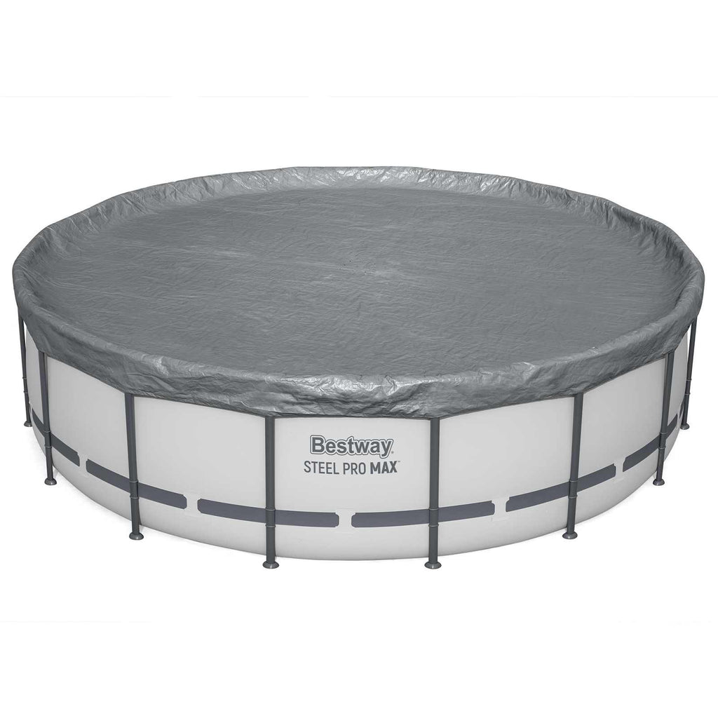 Bestway Pokrywa Basenowa Ø4,88 m Okrągły Poliester Szary