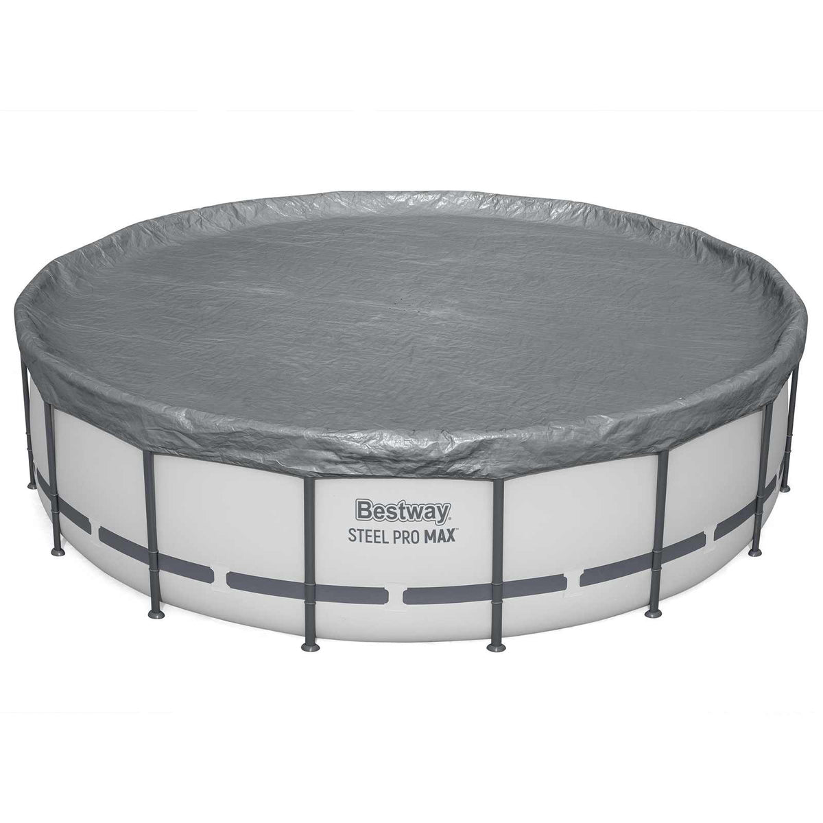 Bestway Pokrywa Basenowa Ø4,88 m Okrągły Poliester Szary