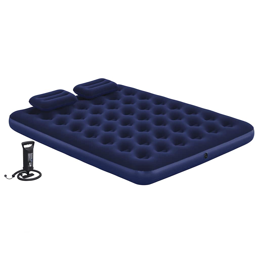 Bestway Materac z poduszkami i pompką, 203 x 152 x 22 cm, 67374