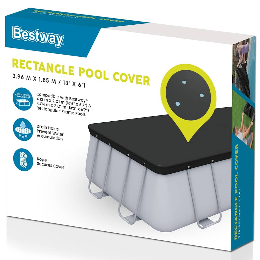 Bestway Pokrywa na basen Flowclear, 404 x 201 cm