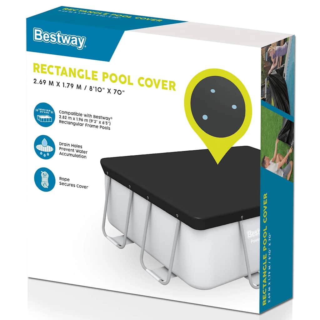 Bestway Pokrywa na basen Flowclear, 269 x 179 cm