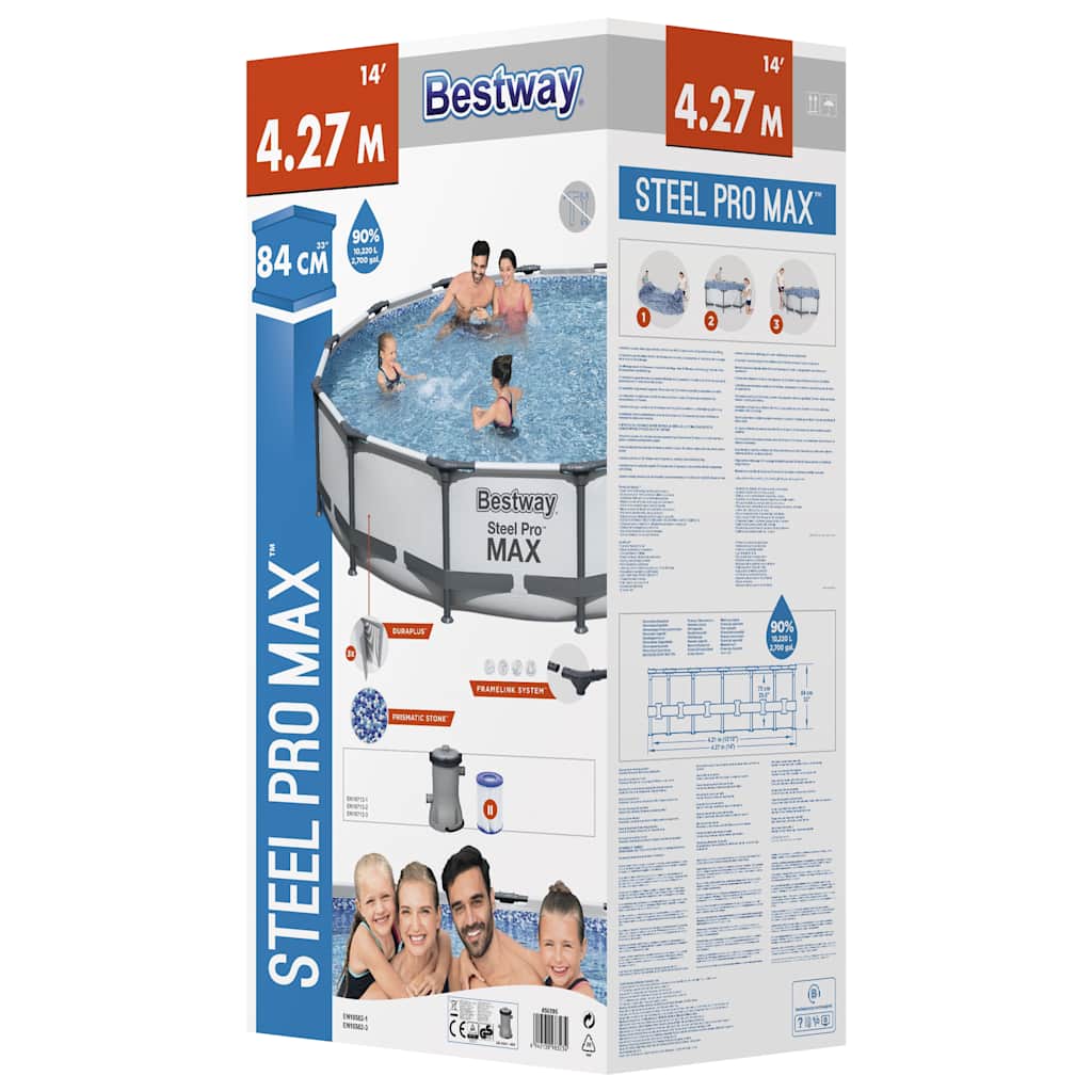 Bestway Basen Steel Pro MAX z akcesoriami, 427x84 cm
