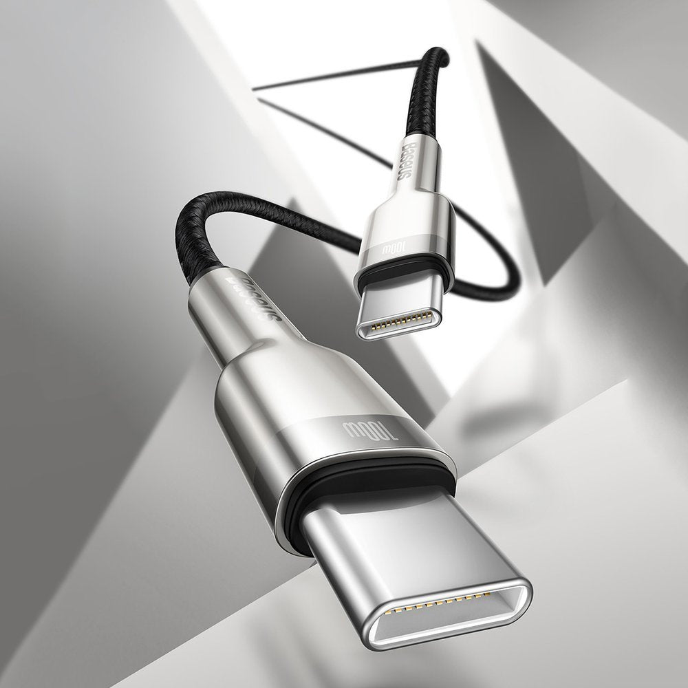 Kabel Baseus Cafule Series Metal Data USB-C / USB-C PD QC SCP 100W 5A 2 m - zielony