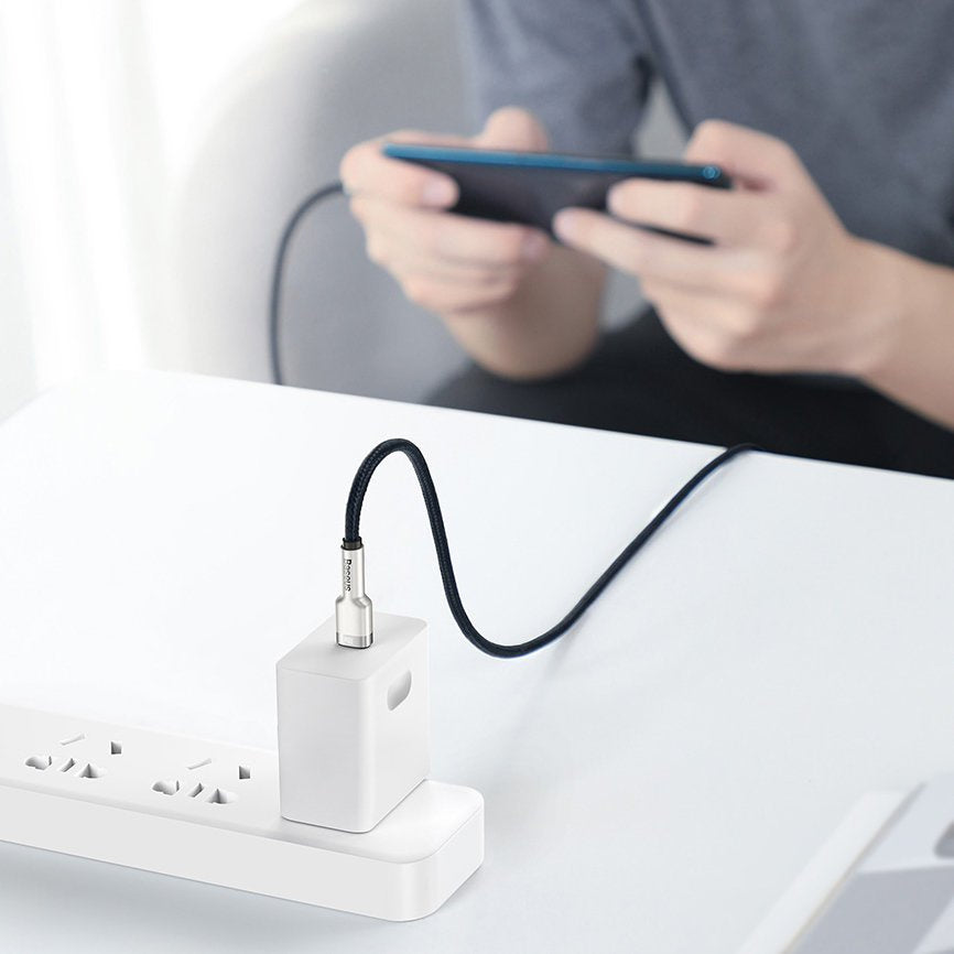 Kabel Baseus Cafule Series Metal Data USB-C / USB-C PD QC SCP 100W 5A 2 m - zielony