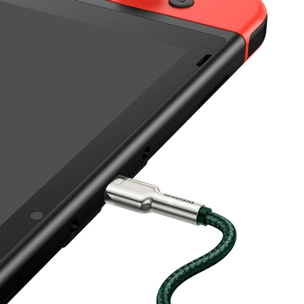 Kabel Baseus Cafule Series Metal Data USB-C / USB-C PD QC SCP 100W 5A 2 m - zielony
