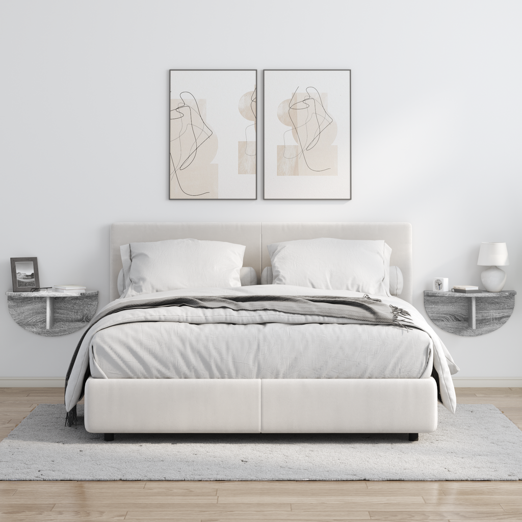 vidaXL Półka ścienna Montowane na ścianie Szary Sonoma 48 x 24 x 24 cm
