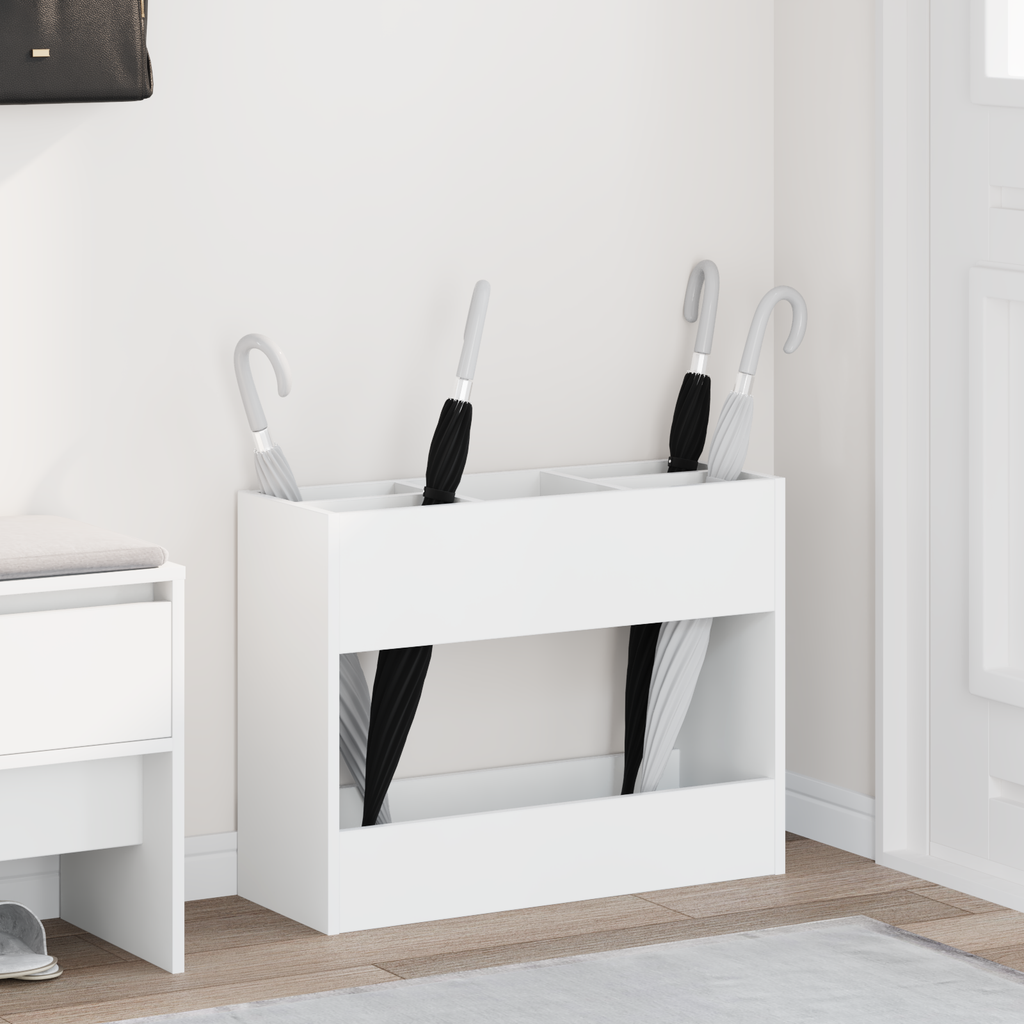 vidaXL Stojak na parasol Biały 65 x 24 x 50 cm Drewno inżynieryjne