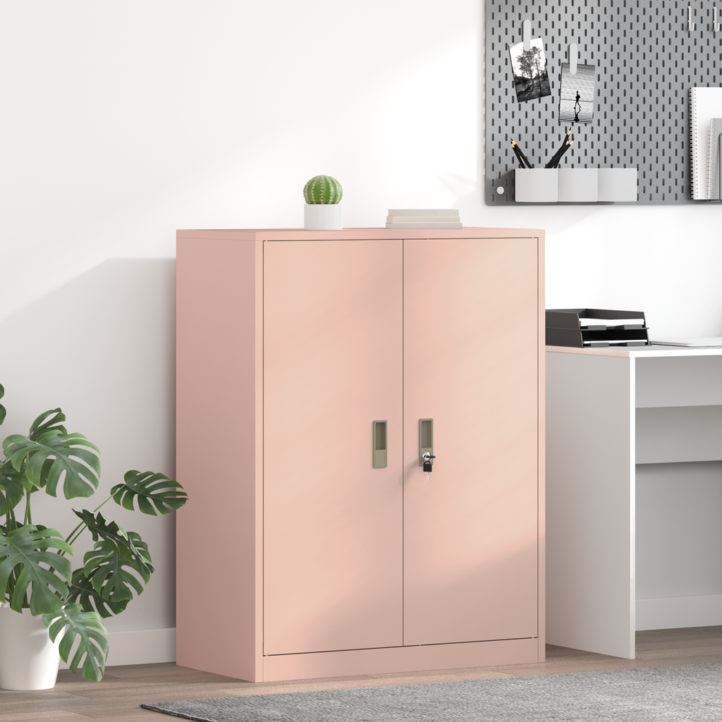 vidaXL Szafka do przechowywania Różowy 80 x 40 x 105 cm Stal
