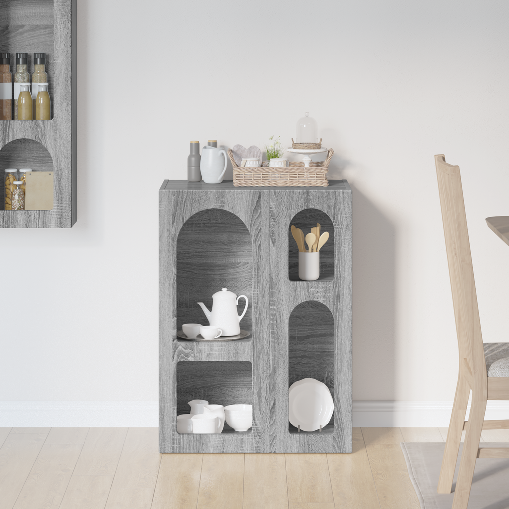 vidaXL Bufet ELST Szary Sonoma 59 x 35 x 80.5 cm Drewno inżynieryjne