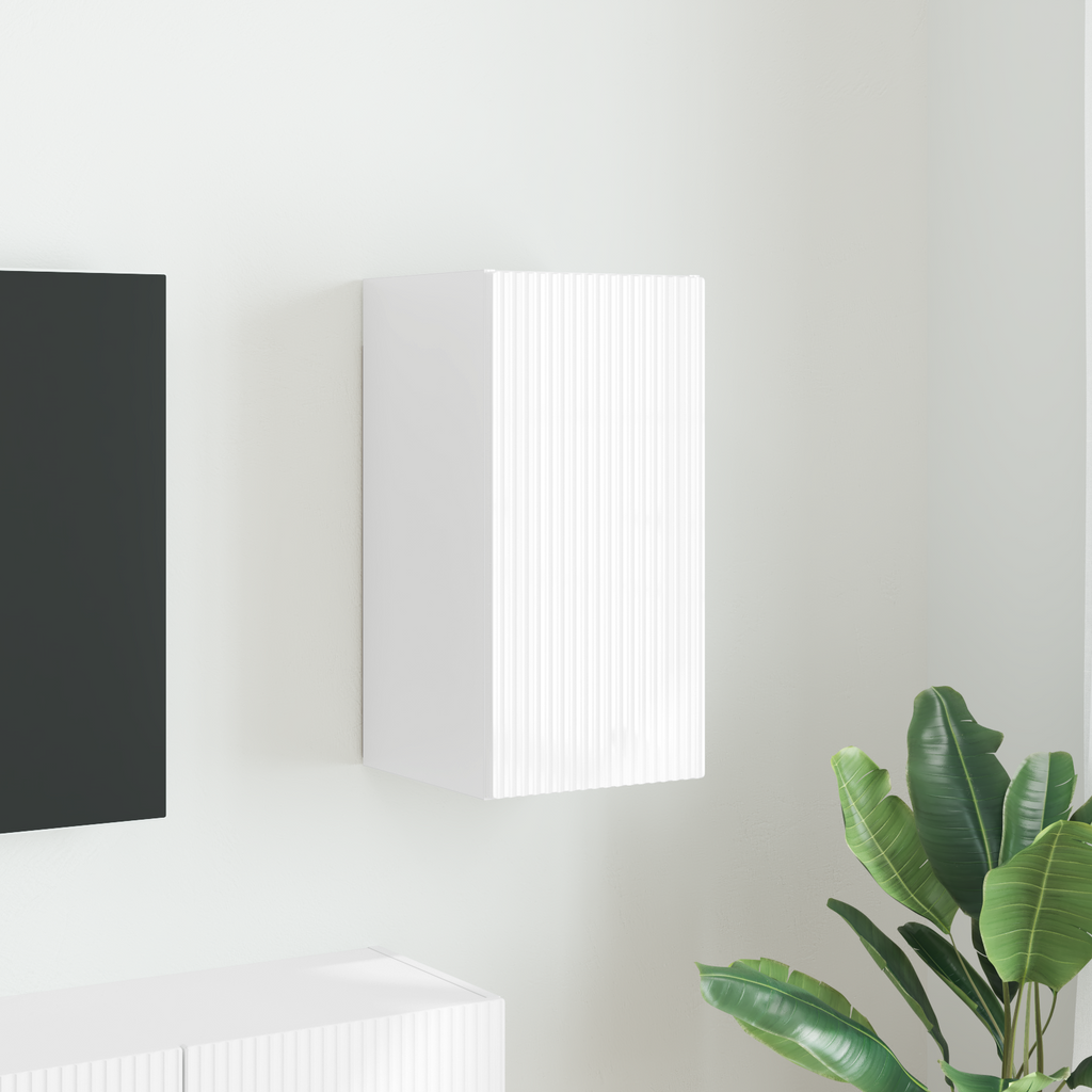 vidaXL Szafka pod telewizor 30 x 31 x 60 cm Błyszcząca biel
