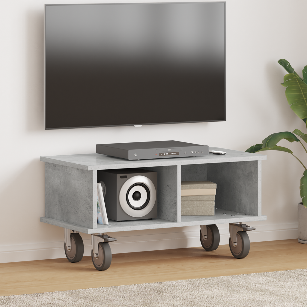 vidaXL Stół pod telewizor 68,5 x 35 x 35 cm Betonowy szary